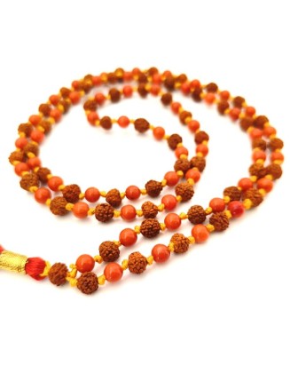 6.5 mm Rudraksha Sphatik Mala | Rudraksha Crystal Beads Combination Mala Necklace For Planet Venus 