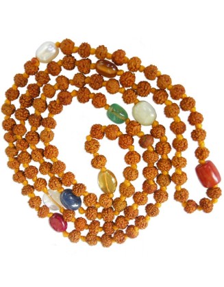 4mm Rudraksha - Navratna Navgrah Mala Rosary