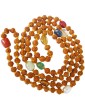 5mm Rudraksha Coral Mala | Rudraksha Moonga Combination Mala Necklace for Planet Mars 
